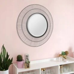 Two Loop Radial Wire Mirror Black - Stonebriar Collection -Adesso Store GUEST f77e4041 a00e 4f88 9f9f bd275a0fe7c0