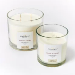 Clear Glass Santal & Ginger Candle White - Threshold™ Designed With Studio McGee -Adesso Store GUEST f8468f42 e11b 4265 be90 0b4528f7c8a3