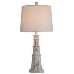 Berwyn Light House Table Lamp With Tapered Drum Shade White - StyleCraft