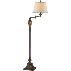 Kathy Ireland Vintage Swing Arm Floor Lamp 61" Tall Bronze Marble Font Faux Silk Shade For Living Room Reading House Bedroom Home 11 Kathy Ireland Vintage Swing Arm Floor Lamp 61" Tall Bronze Marble Font Faux Silk Shade For Living Room Reading House Bedroom Home -Adesso Store GUEST fa572f18 7cec 423a 83e5 2847bc618b18