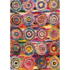 Kindra Circles Shaggy Area Rug - NuLOOM -Adesso Store GUEST fc35976b 4a07 4139 b9d0 f20792afd98d